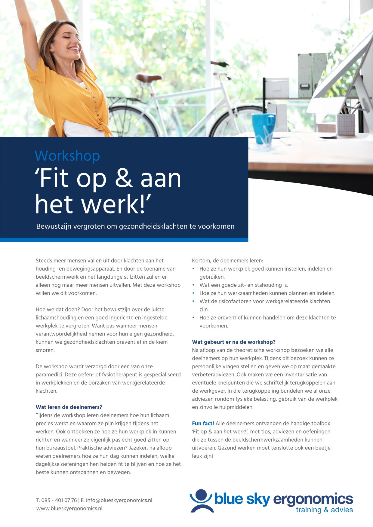 workshop fit op en aan het werk